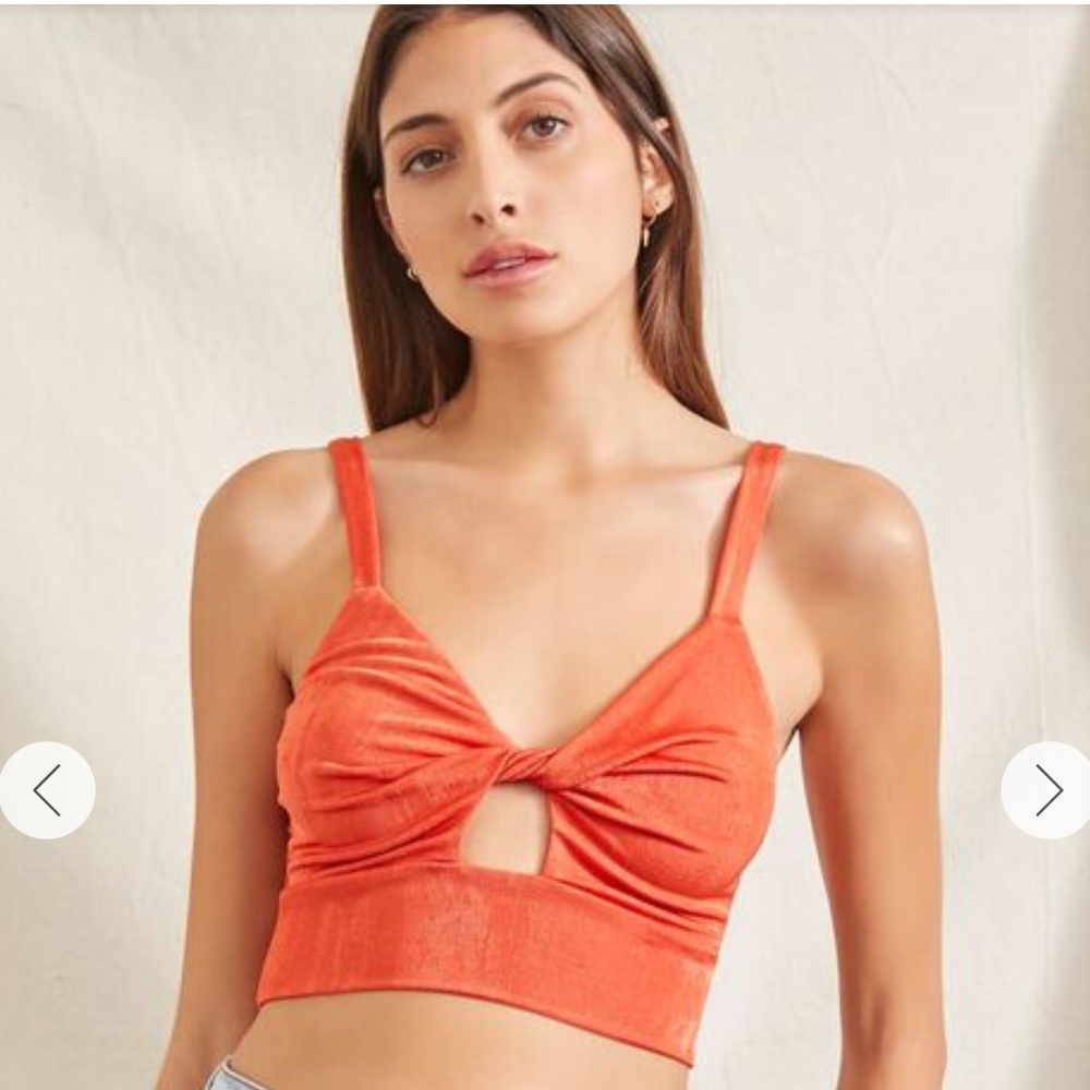 Forever 21 Orange Cut Out Top